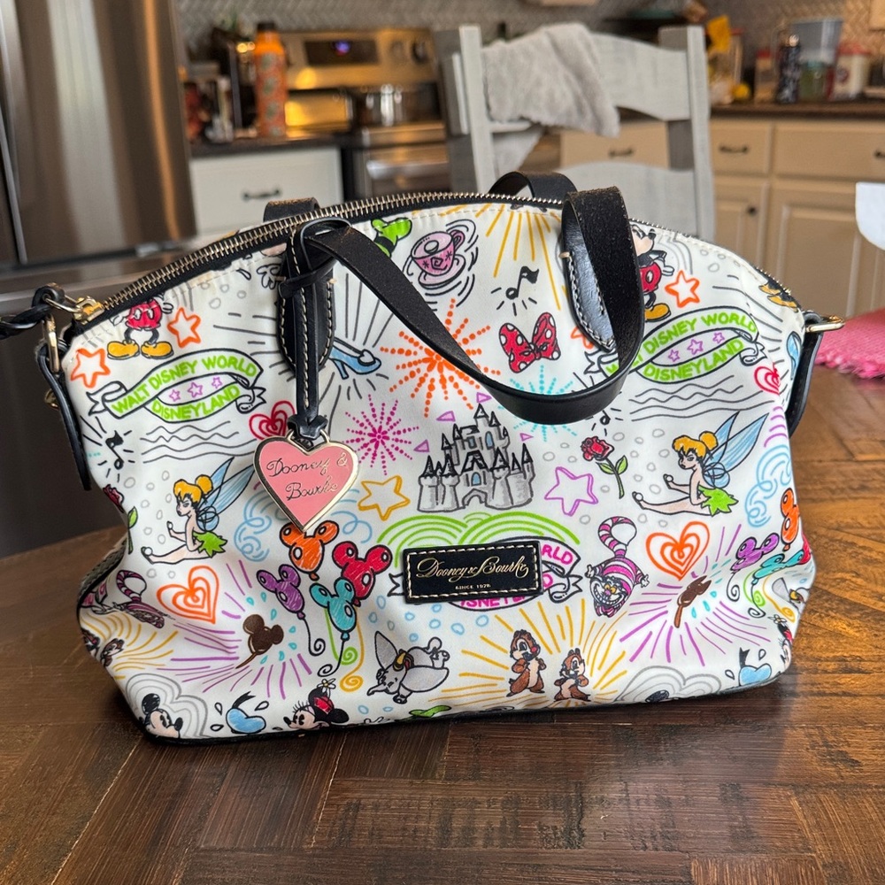 Dooney & Bourke Disney White Multicolor Satchel